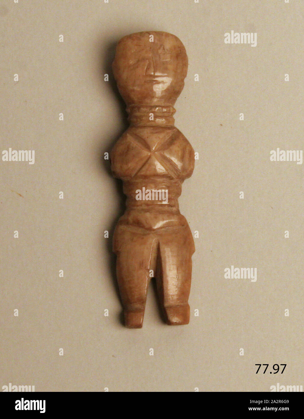 Le copte, l'Égyptien, l'homme stylisé, 300/600 AD, l'os, 3 1/4 x 7/8 x 7/16 in. (8.26 x 2.21 x 1.12 cm Banque D'Images