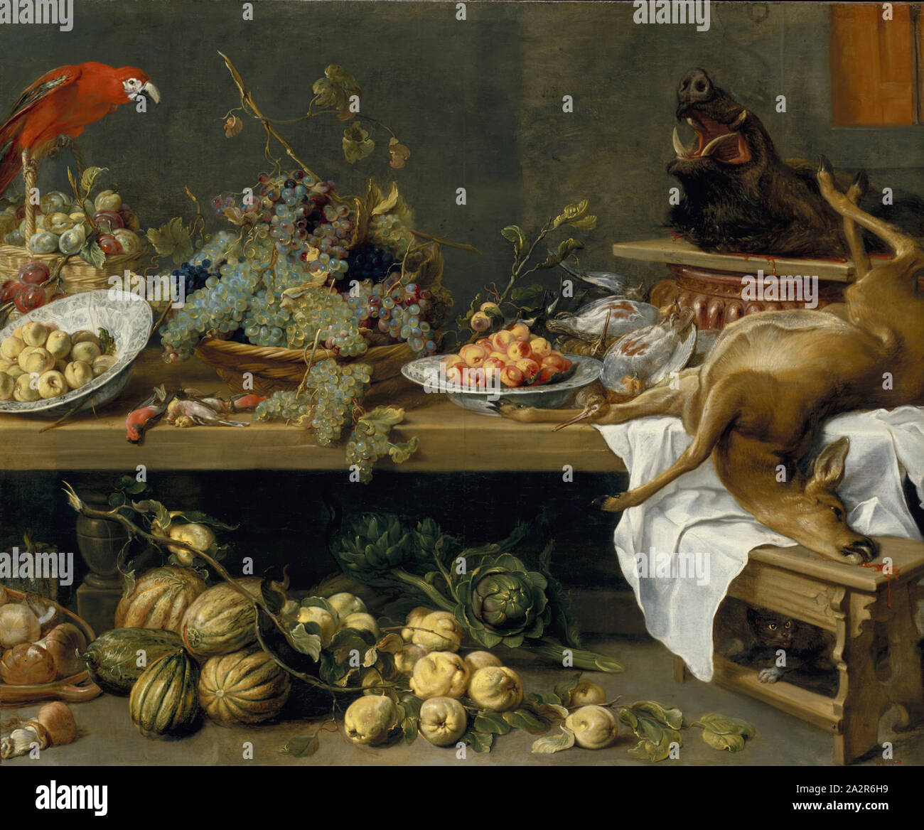 Frans Snyders, flamand, 1579-1657, Nature morte avec fruits, légumes et morts jeu, ca. Entre 1635 et 1637, huile sur toile, non monté : 65 × 78 3/8 po 3/4 po (166,1 × 200 cm Banque D'Images