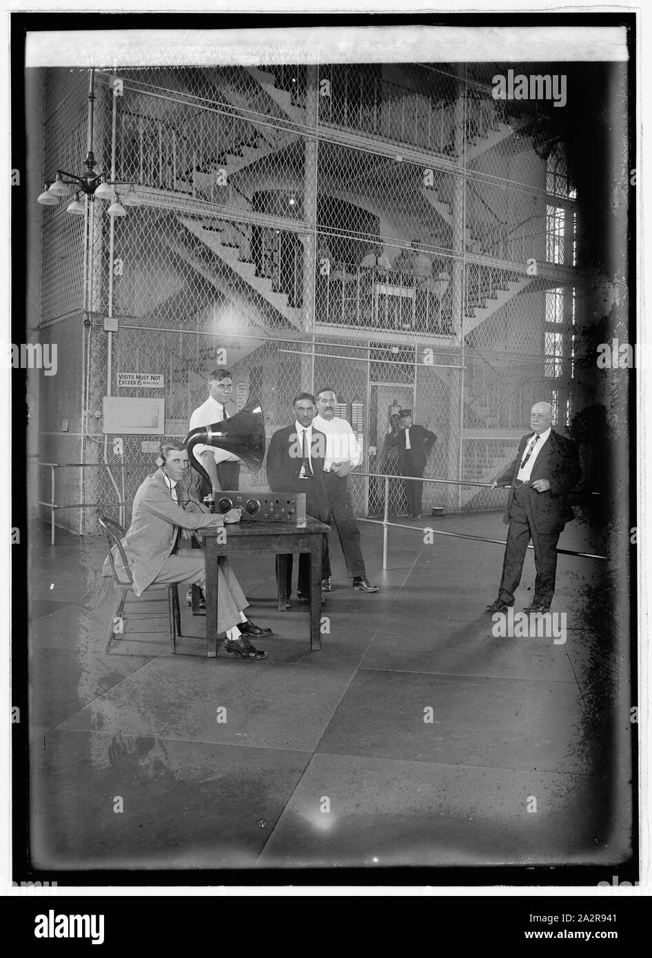 Dans la prison de radio Banque D'Images