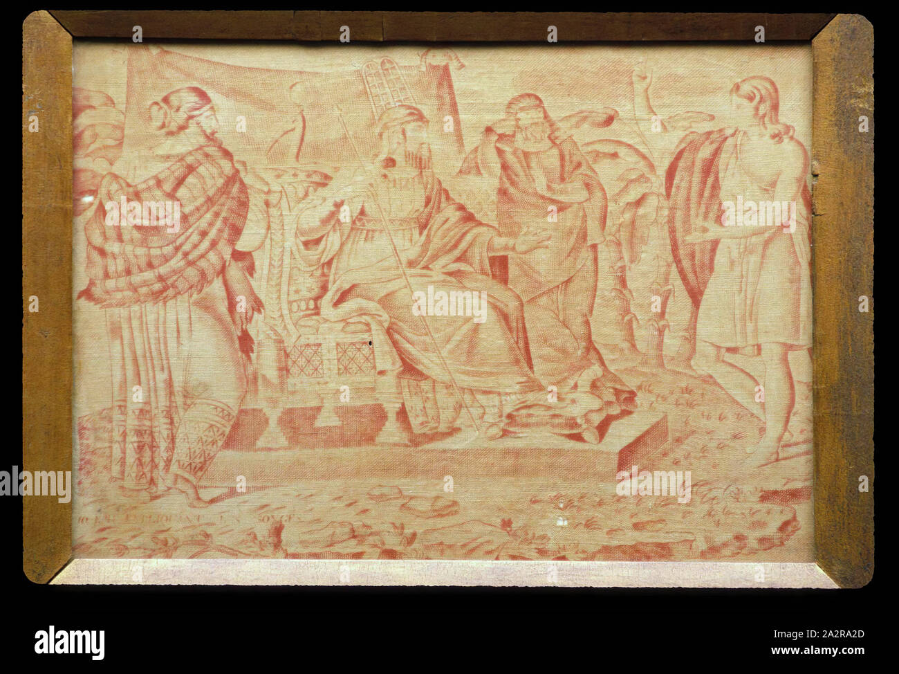 Inconnu (français), Joseph expliquant les songes, 18e/19e siècle, le coton, la plaque de cuivre, imprimé, 10 x 14 po Banque D'Images