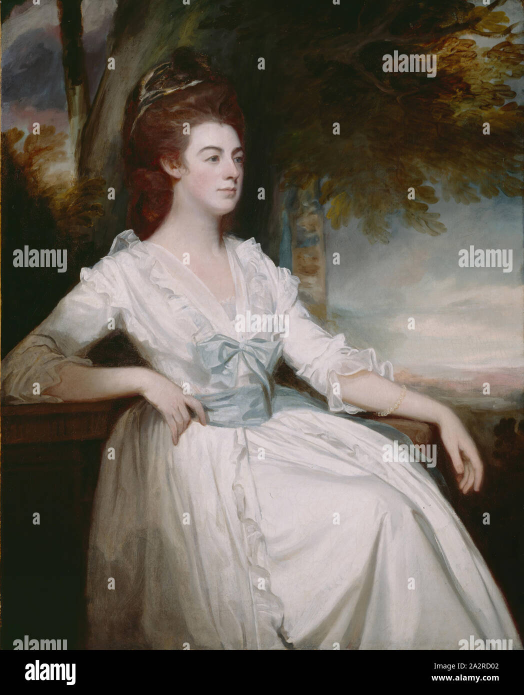 George Romney, anglais, 1734-1802, Mlle Clavering, 1780/1782, huile sur toile, non monté : 49 3/4 × 40 pouces (126,4 × 101,6 cm Banque D'Images