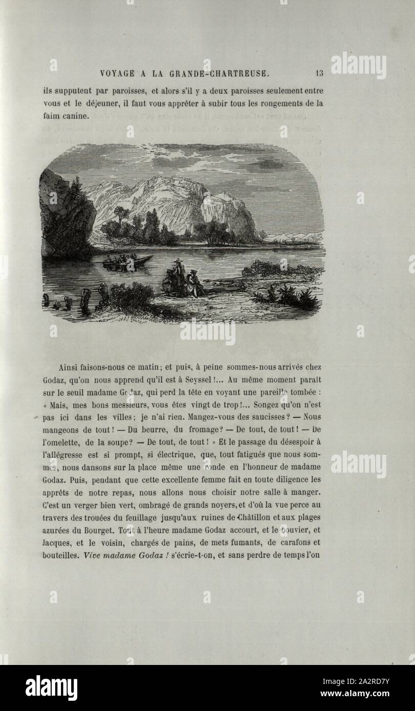 Représentation de la Lac du Bourget en Savoie, p. 12 44 Banque D'Images