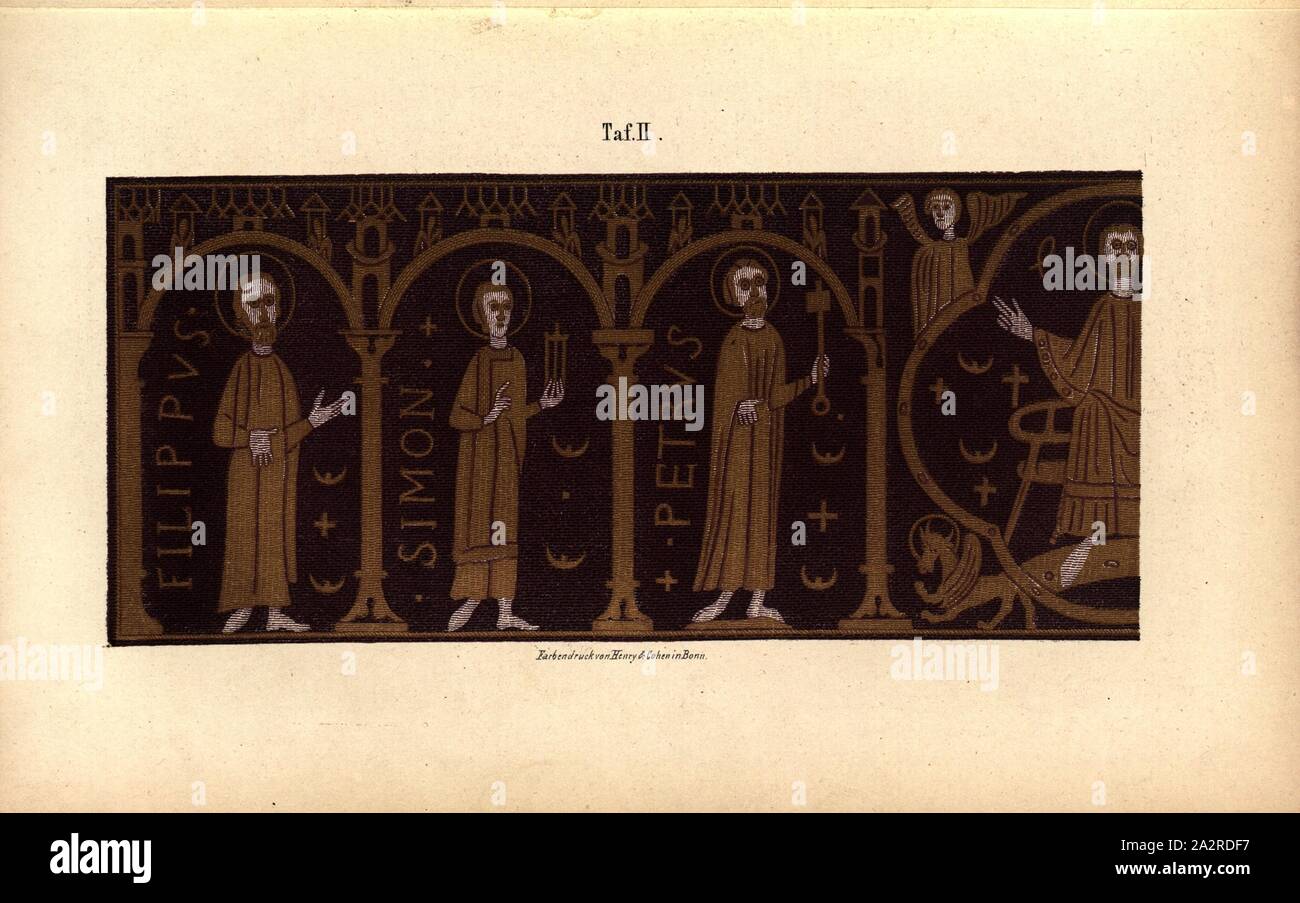Philip Simon Pierre Apotre Representation Sur Un Vetement Liturgique Du Moyen Age Signature Couleur Imprimer Par Henry Cohen Pl Ii Henry Cohen Imp 1859 Franz Bock Geschichte Der