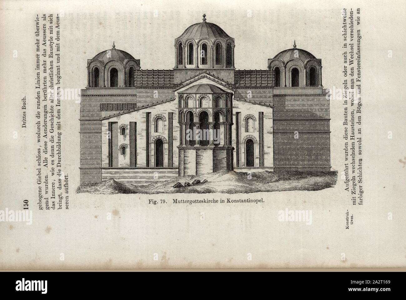 La Mère Eglise de Constantinople, l'architecture Byzantine à Istanbul, fig. 79, p. 150, Wilhelm Lübke : Geschichte der Architektur von den ältesten Zeiten bis auf die Gegenwart. Leipzig : Verlag von Emil Graul, 1855 Banque D'Images