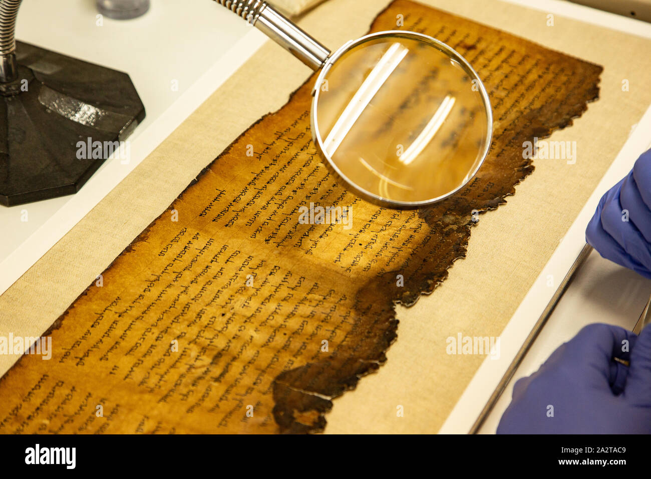 La Mer Morte dans le sanctuaire du livre dans le musée d'Israël Jérusalem Banque D'Images