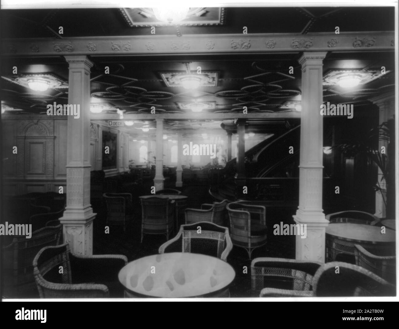 Salle de réception dans le RMS Olympic Banque D'Images