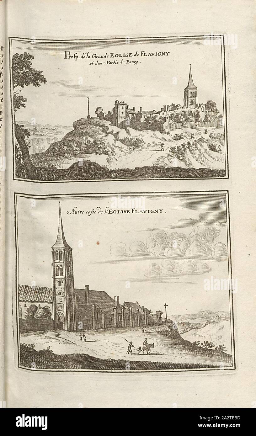 Prosp. de la grande église de Flavigny et une partie du village, l'église de Flavigny-sur-Ozerain, fig. 13, Vierder Theil, après p. 16, Martin Zeiller : Topographia Galliae, de l'Oder, Contrafaitung vornehmbsten und Beschreibung der und dem bekantisten Oerter dans mächtigen und grossen Königreich Franckreich beedes eygner : auss Erfahrung und den Besten und berühmbtesten Scribenten underschiedlichen Spraachen dans aussgangen seyn dont auch auss erlangten- und Bericht von etlichen Relationen Jahren hero dans zusammengetragen richtige Ordnung und gebracht auff begehren zum Druck. verfertiget Bd. 3 Banque D'Images