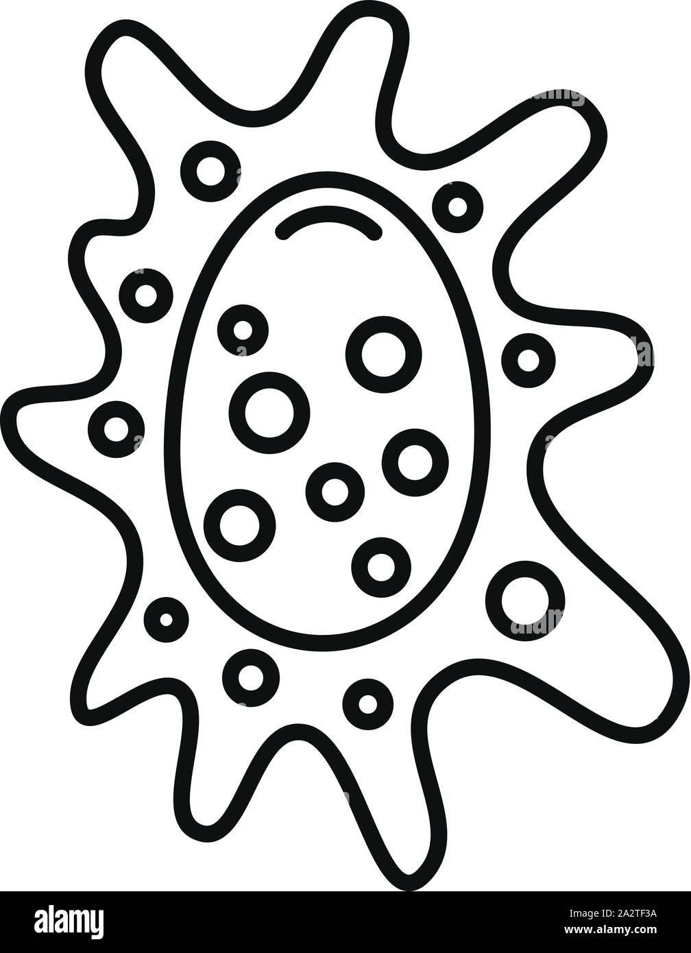 L'icône de bactérie. Bactérie aperçu l'icône vecteur pour la conception web isolé sur fond blanc Illustration de Vecteur