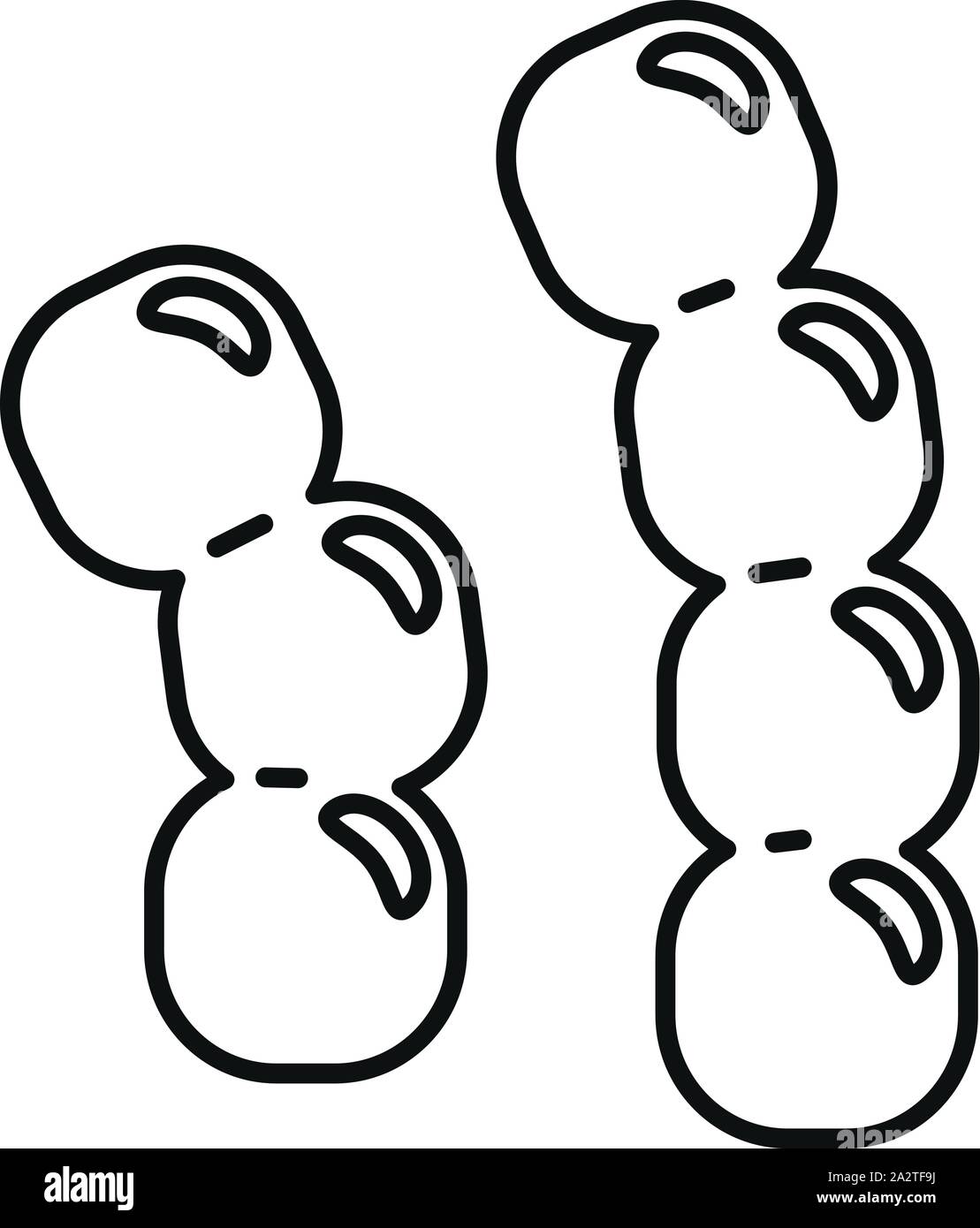 L'icône de bactéries du grain. Décrire les bactéries grain icône vecteur pour la conception web isolé sur fond blanc Illustration de Vecteur