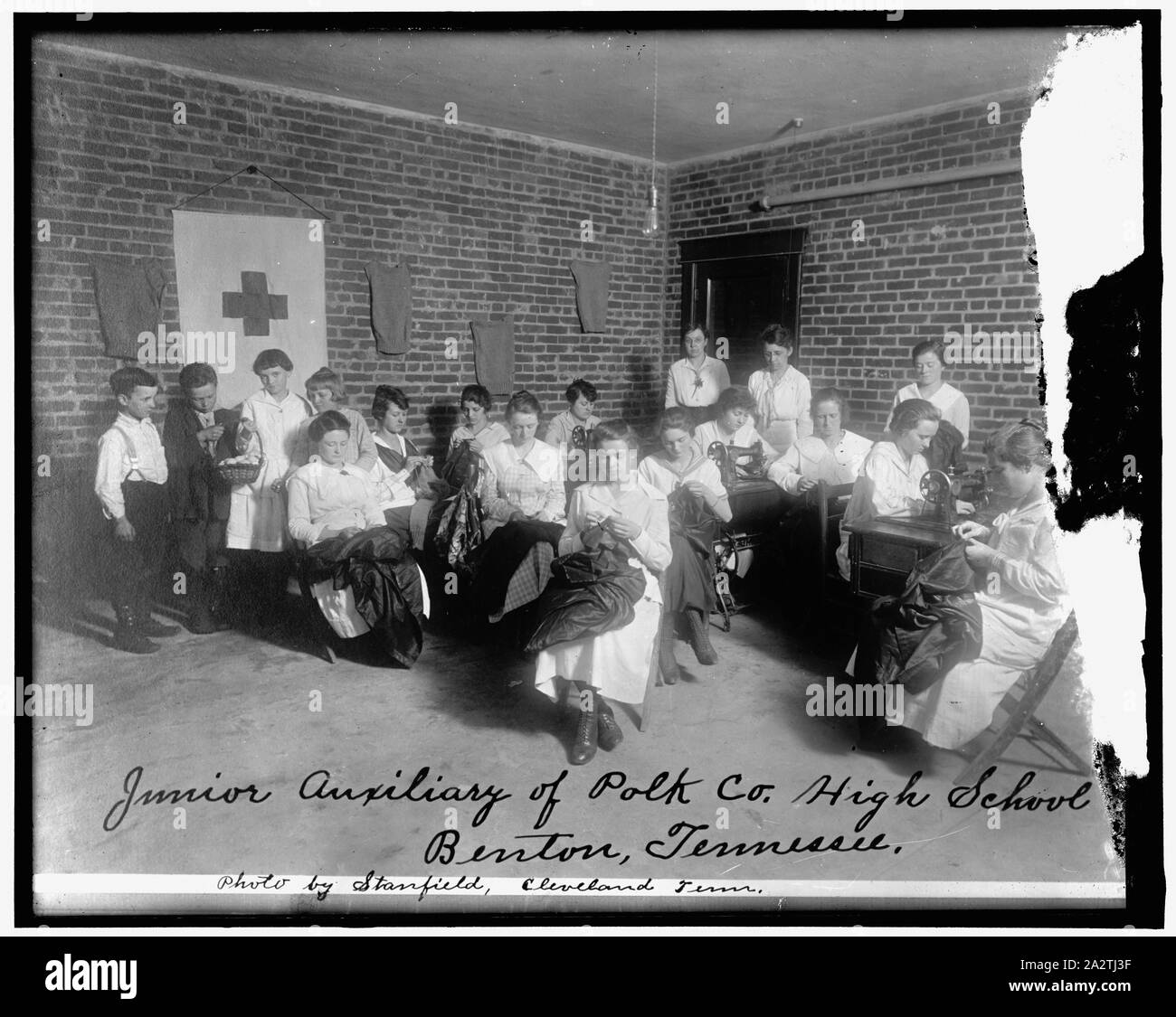 Croix Rouge : Auxiliaire de Polk Co. Junior High School, Benton, Arkansas Banque D'Images