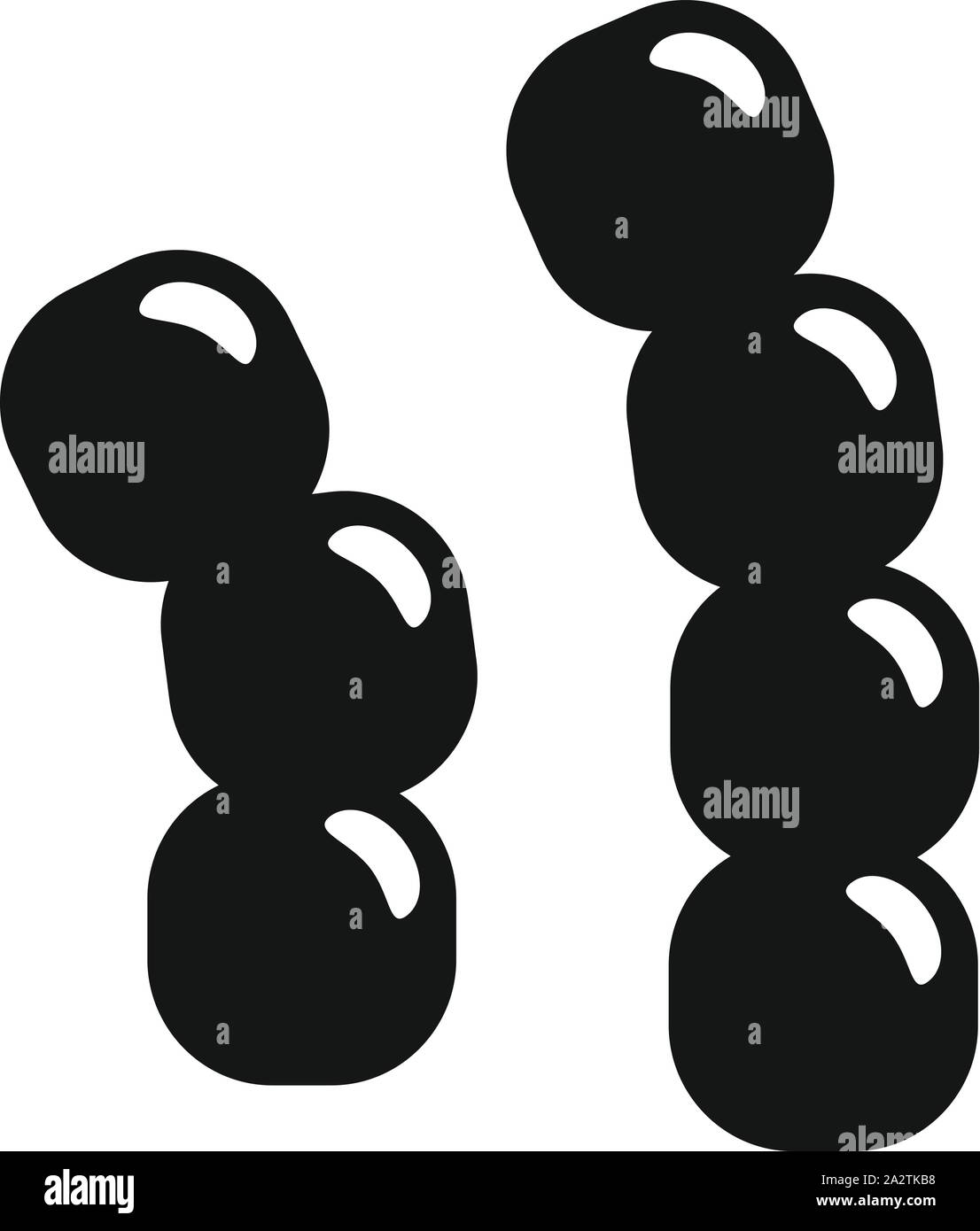 L'icône de bactéries du grain. Simple illustration de bactéries grain icône vecteur pour la conception web isolé sur fond blanc Illustration de Vecteur