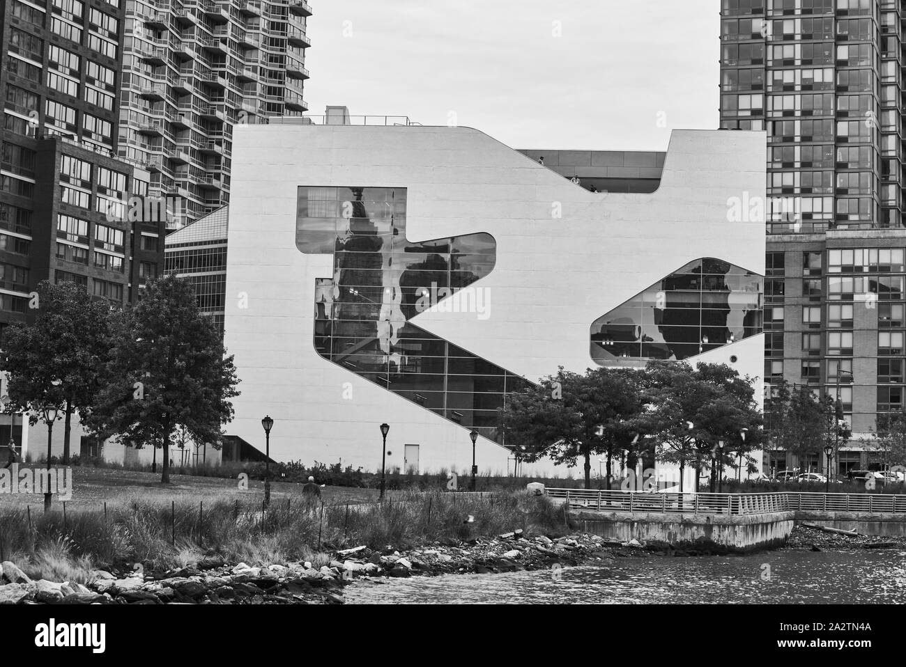 Hunters Point bibliothèque communautaire, conçu par Steven Holl Architects Banque D'Images