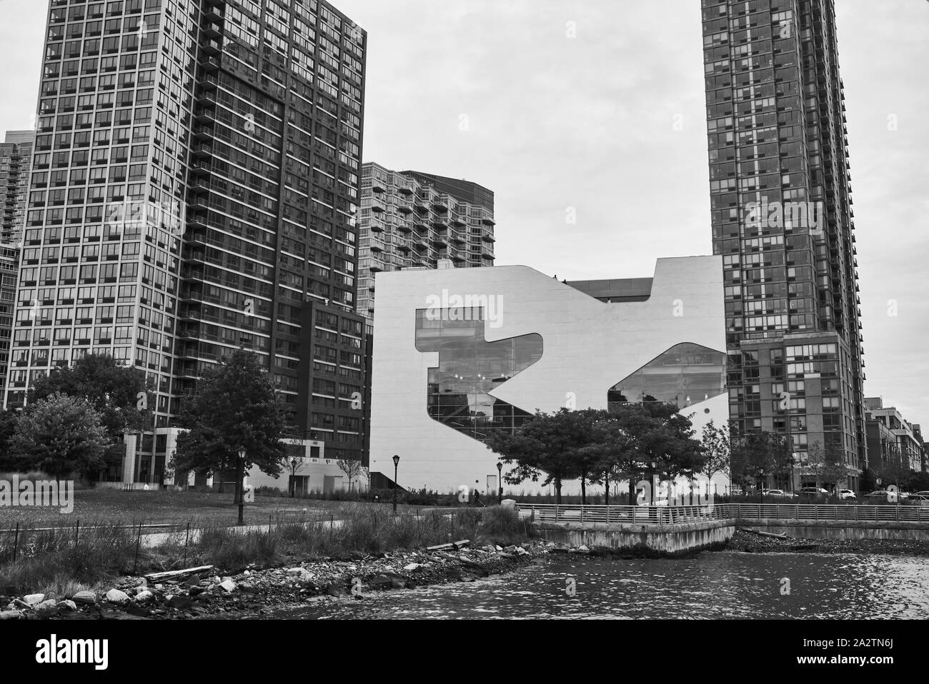Hunters Point bibliothèque communautaire, conçu par Steven Holl Architects Banque D'Images