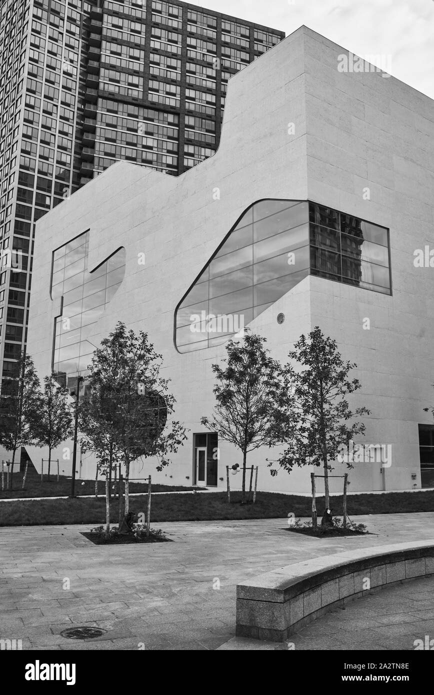 Hunters Point bibliothèque communautaire, conçu par Steven Holl Architects Banque D'Images
