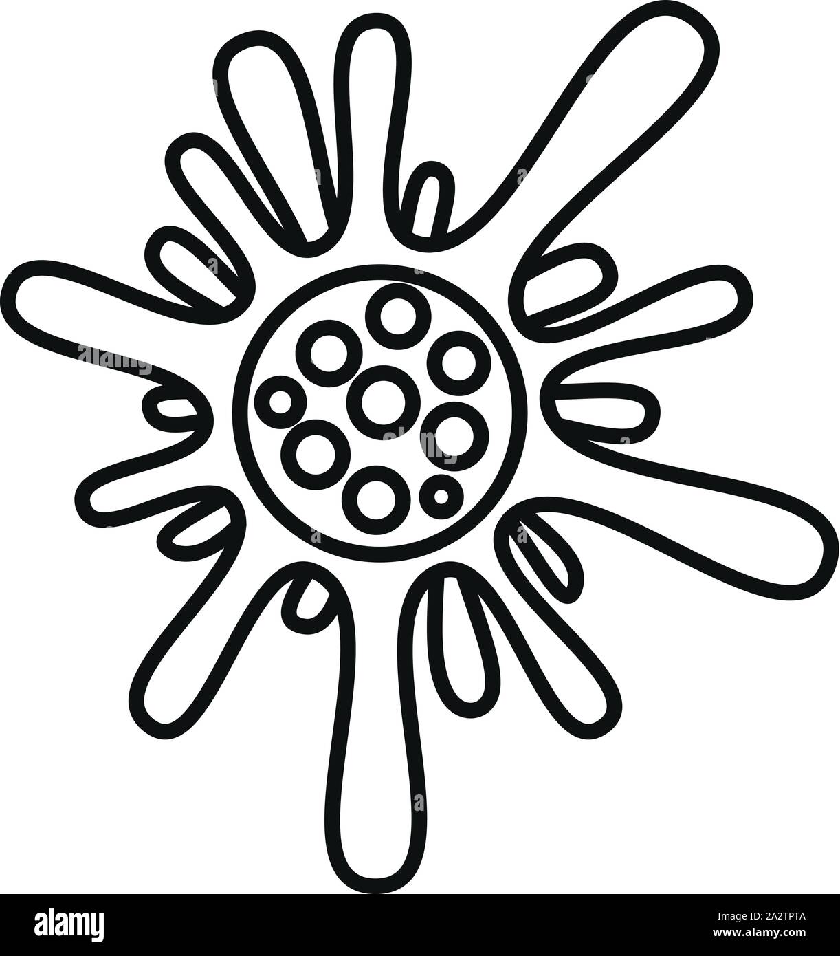 L'icône de bactéries de la grippe. Décrire les bactéries de la grippe l'icône vecteur pour la conception web isolé sur fond blanc Illustration de Vecteur