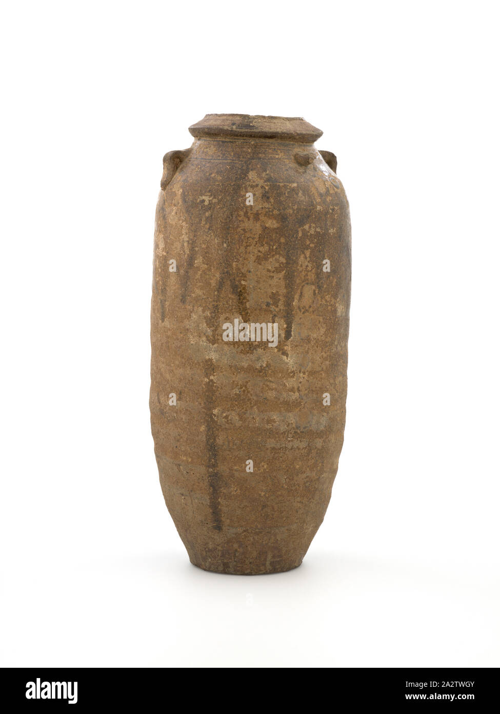 Jar, dynastie Ming, dynastie Ming, 1300-1399, grès, 12-1/8 h, Art asiatique Banque D'Images