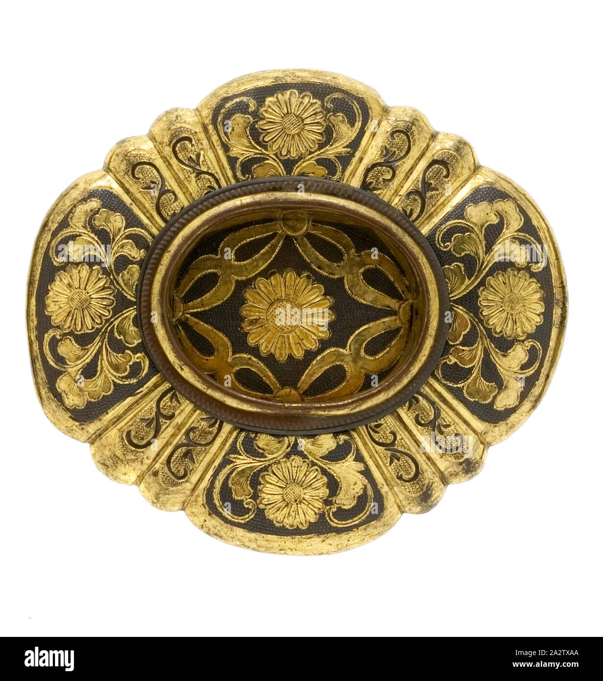 Tirez, bronze, 4-1/2 in., Art asiatique Banque D'Images