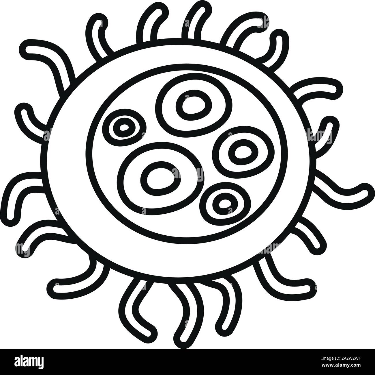 L'icône de bactéries. Les bactéries pour l'icône Contour vectoriel web design isolé sur fond blanc Illustration de Vecteur L'icône de bactéries. Les bactéries pour l'icône Contour vectoriel web design isolé sur fond blanc Illustration de Vecteur