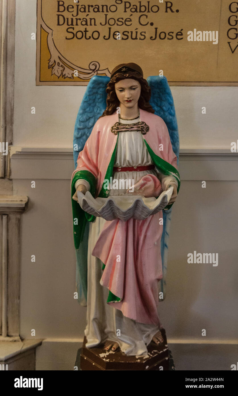 La figure religieuse à la chapelle de San Elizario, fondée en 1789, est souvent confondu avec une mission espagnole, puisqu'il se trouve tout près de deux missions dans les environs de El Paso, Texas Banque D'Images