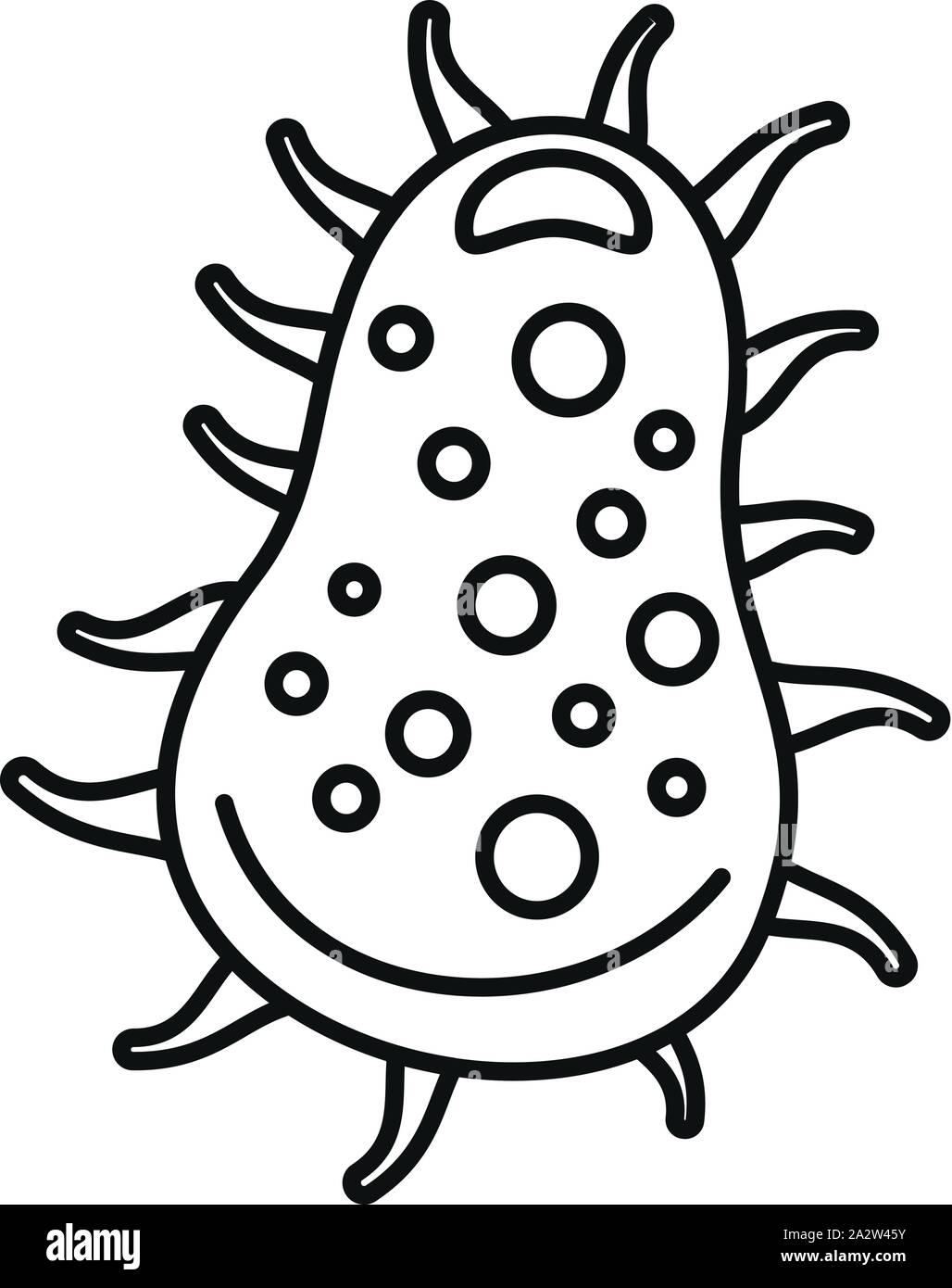 L'icône de bactéries pathogènes. Décrire les bactéries pathogènes pour l'icône vecteur web design isolé sur fond blanc Illustration de Vecteur