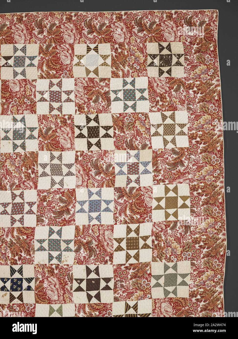 Étoile variable (courtepointe), Catherine Backinstos (américain, vers 1760-début de 1800), 1775-1783, le coton, et piqué 96-1/2 x 96 po, du textile et des arts de la mode Banque D'Images