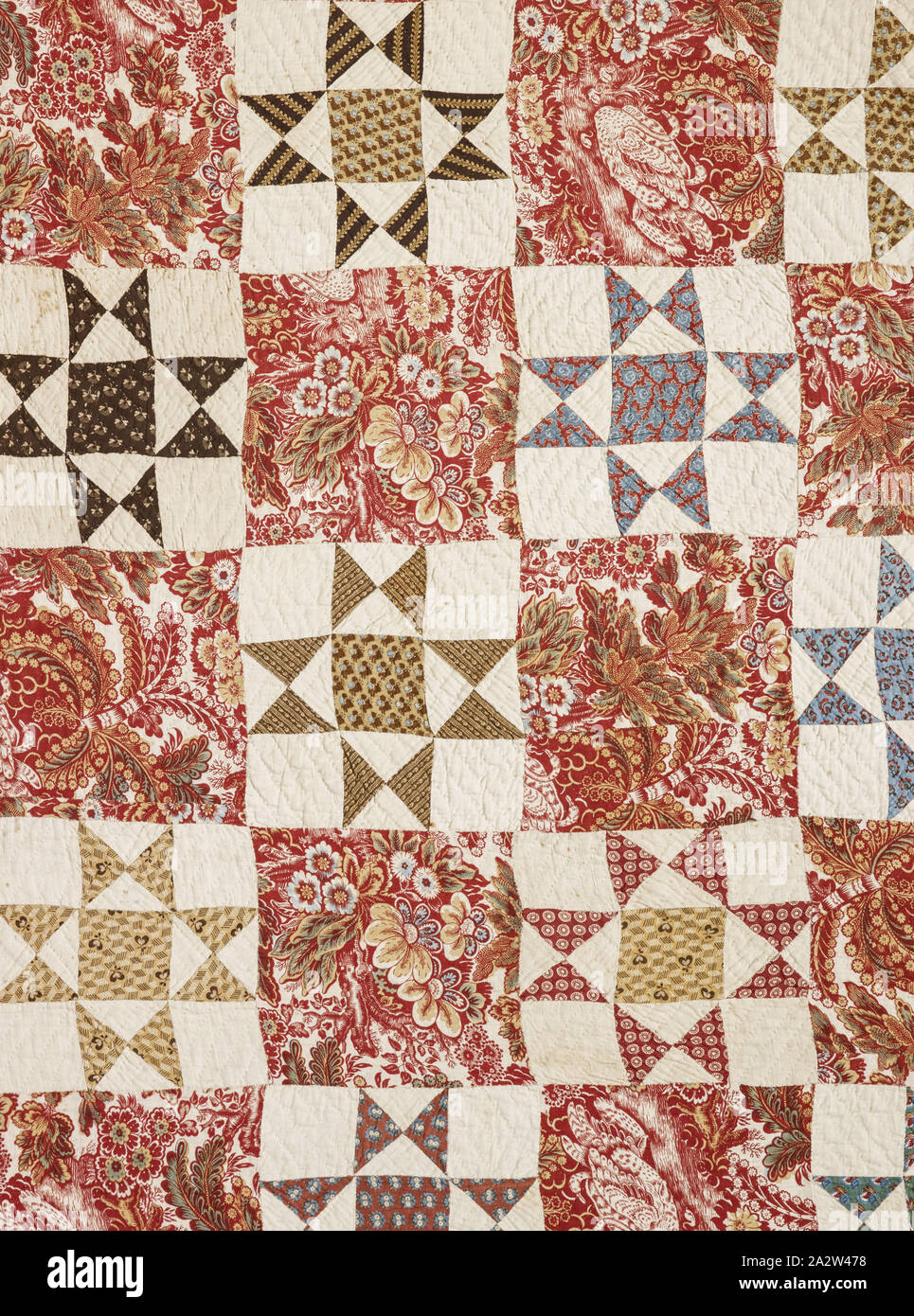 Étoile variable (courtepointe), Catherine Backinstos (américain, vers 1760-début de 1800), 1775-1783, le coton, et piqué 96-1/2 x 96 po, du textile et des arts de la mode Banque D'Images