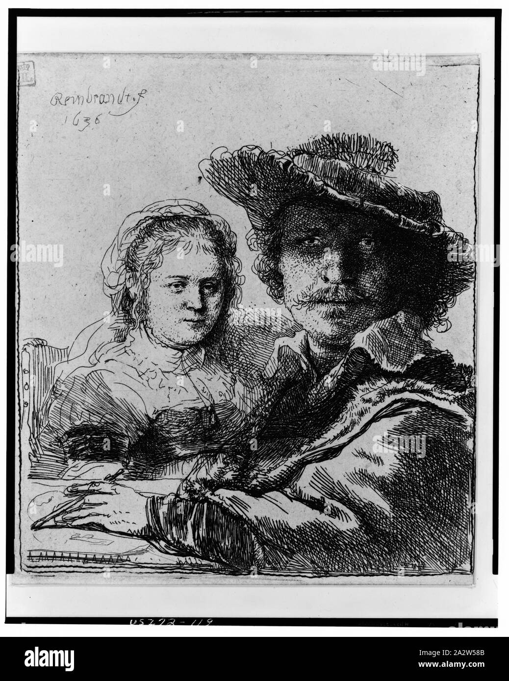 Rembrandt et son épouse Saskia / Rembrandt Banque D'Images