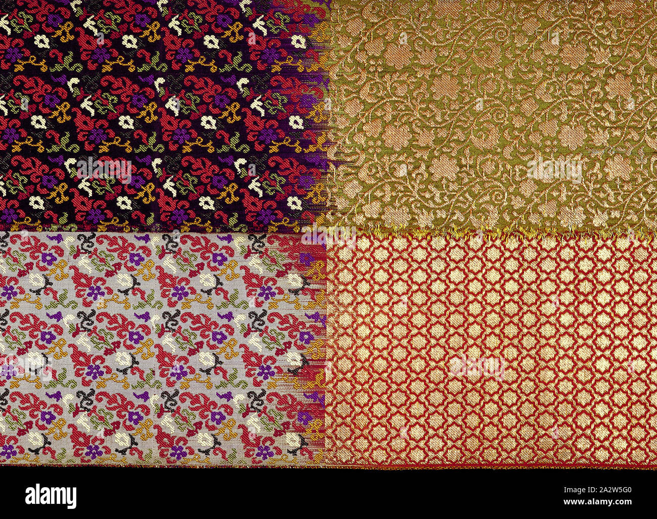 Ceinture de femme (hezam), marocain, fin des années 1800, la soie et le filetage métallique, 142 x 13-3/4 po., du textile et des arts de la mode Banque D'Images