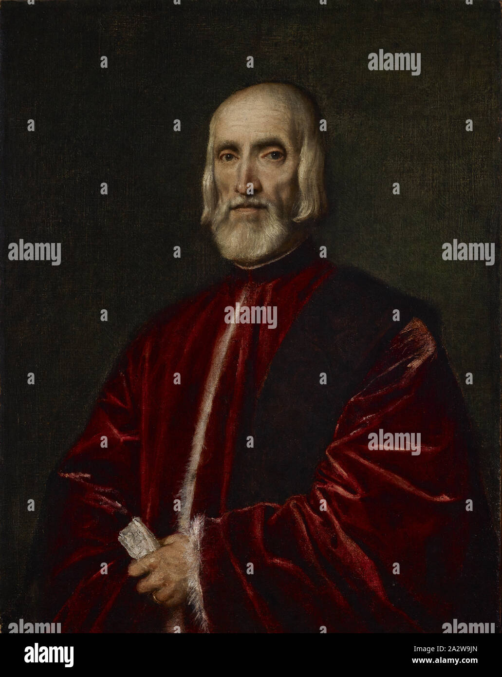 Portrait d'Andrea de' Franceschi, atelier du Titien (en italien, à propos de 1487-1576), vers 1550, huile sur toile, 34 x 27 in. (Toile) 44-5/8 x 37-1/2 in. (Encadré), la peinture et la sculpture européenne avant 1800 Banque D'Images