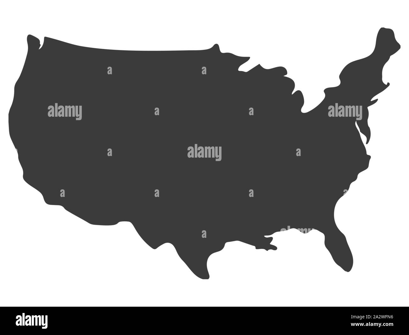 Silhouette carte des Etats-Unis d'Amérique Vector illustration eps 10 Illustration de Vecteur