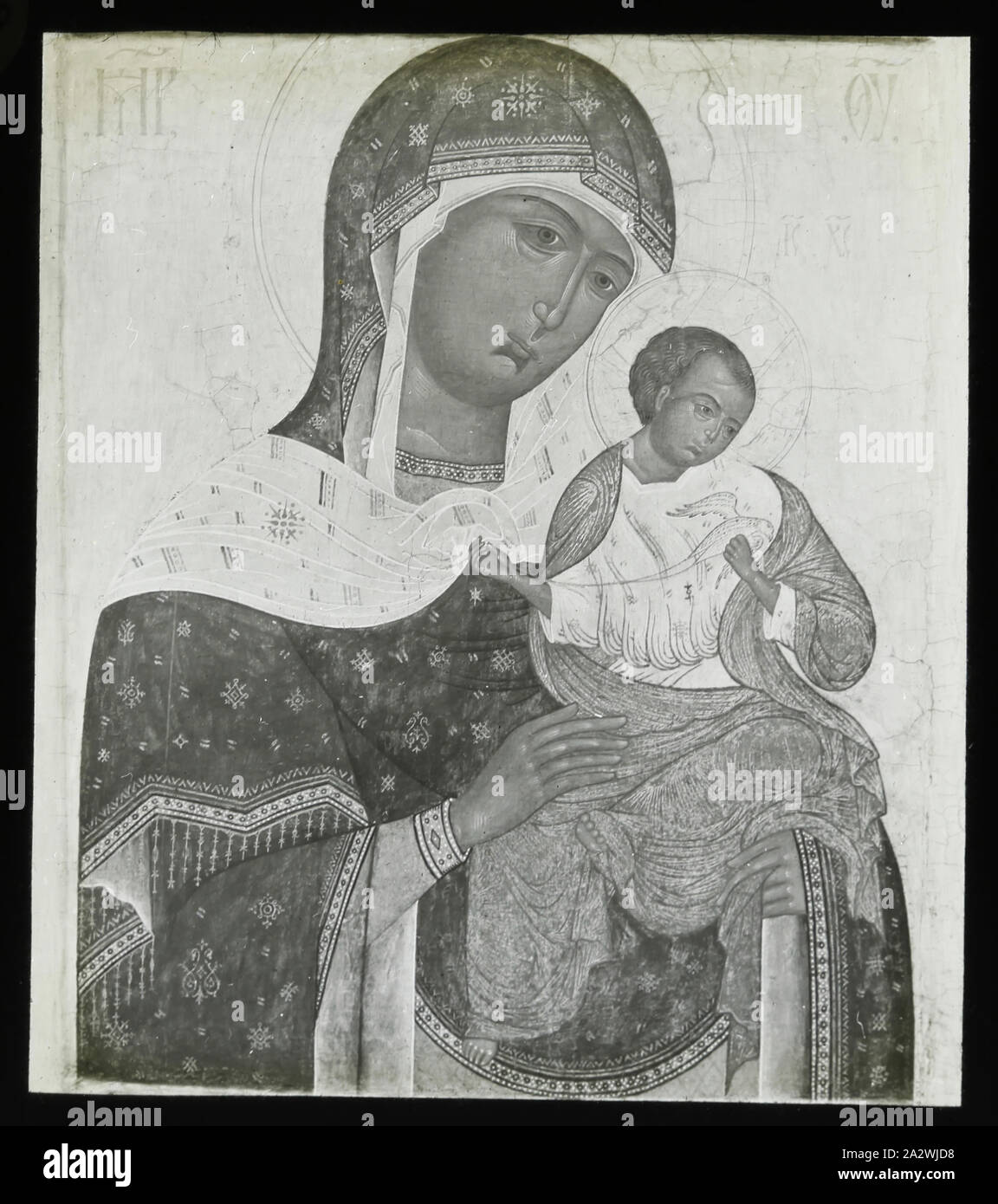 Diapositive - 'Icône russe', 1909-1930, l'un d'une série de quatre-vingt-dix diapositives de lanterne magique contenant des images d'artefacts, d'œuvres d'art, arts décoratifs, intérieurs et les meubles qui semblent appartenir à différentes collections de musée et de galerie dans le Royaume-Uni. La Francis Collection d'appareils cinématographiques et des documents éphémères a été acquis par le Gouvernement australien et les gouvernements de l'époque victorienne en 1975 Banque D'Images