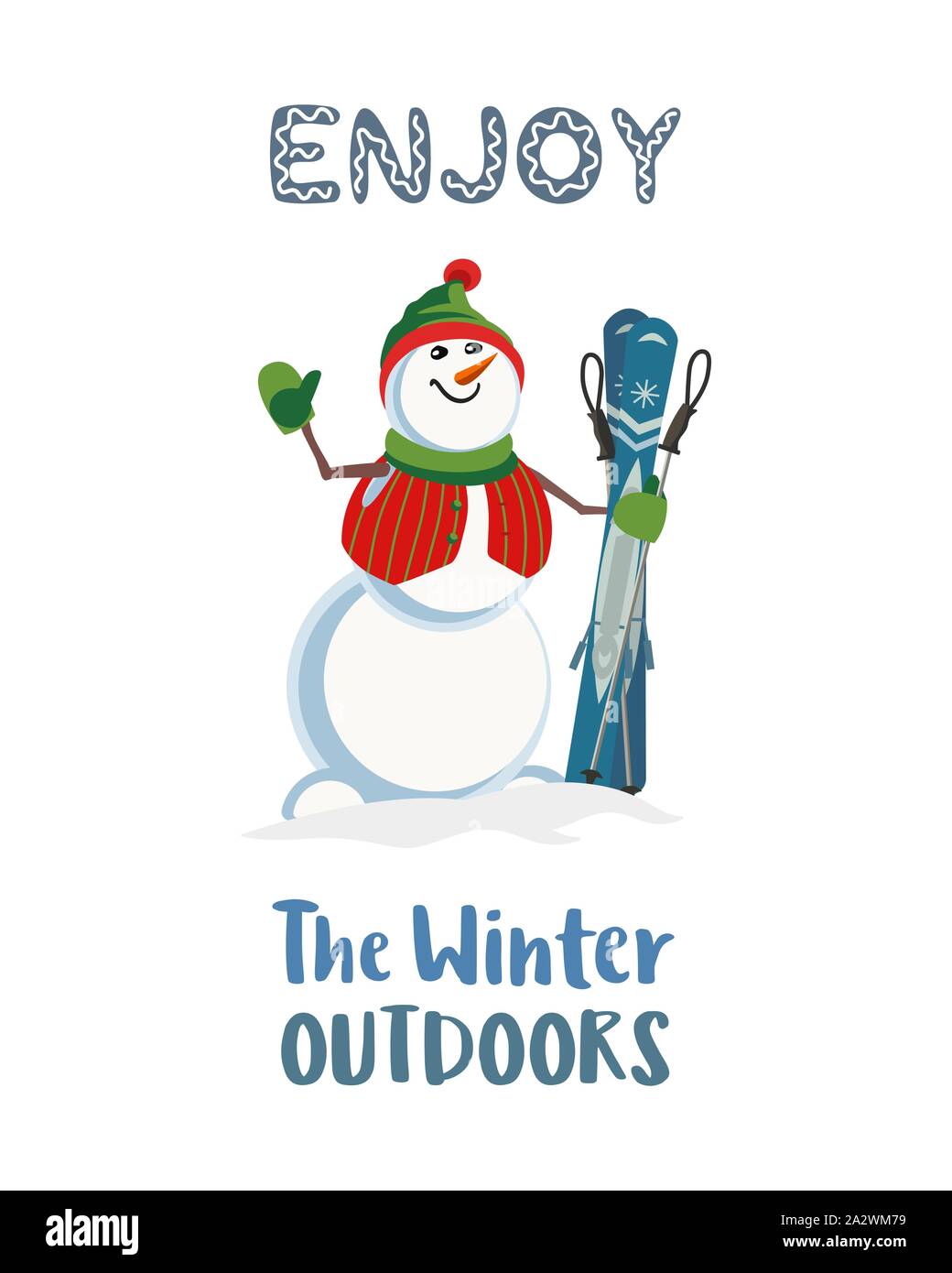 Citation De Motivation De Saison Profitez De L Hiver En Plein Air Image Vectorielle Stock Alamy