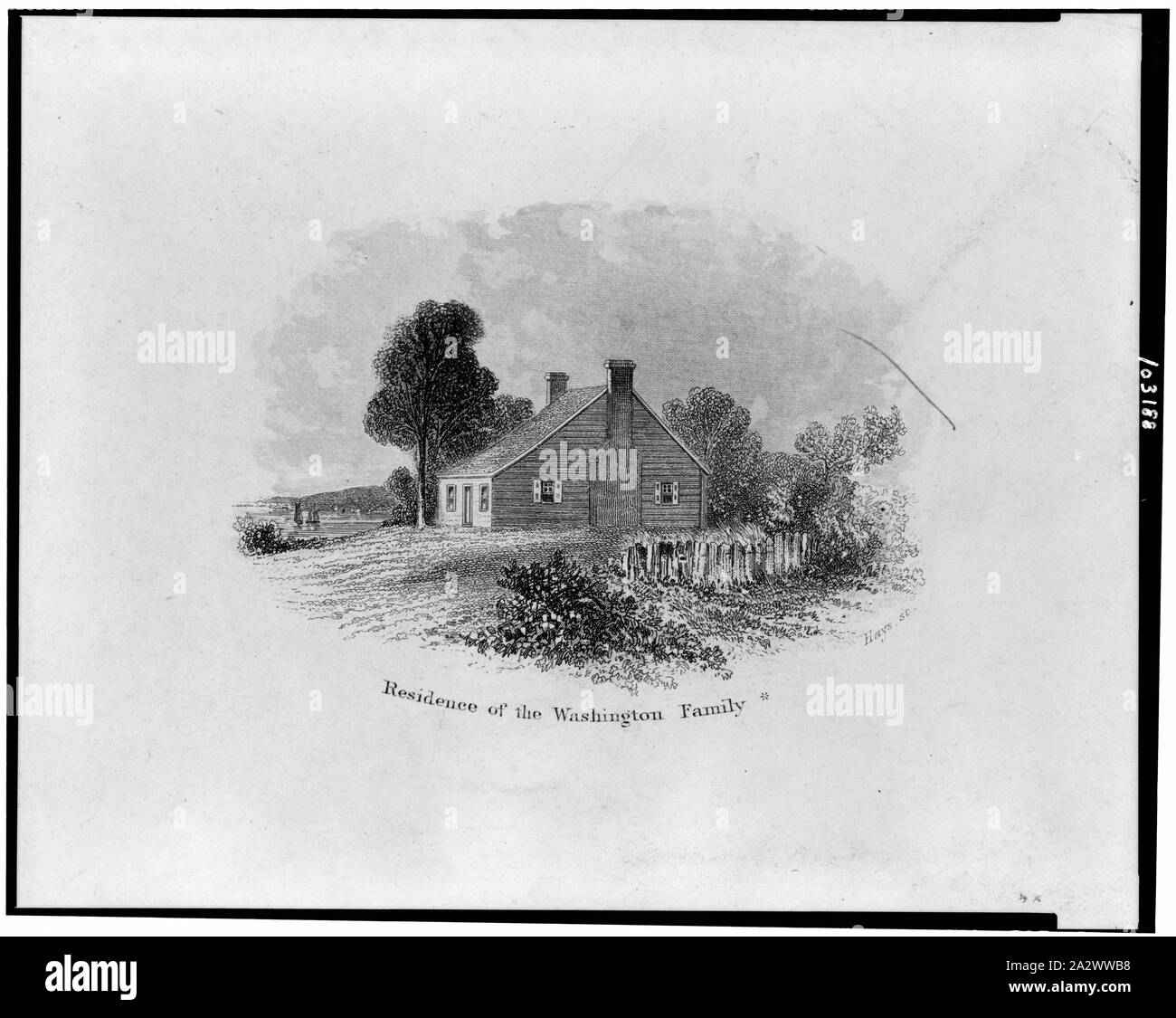 Résidence de la famille de Washington / Hays, sc. Banque D'Images