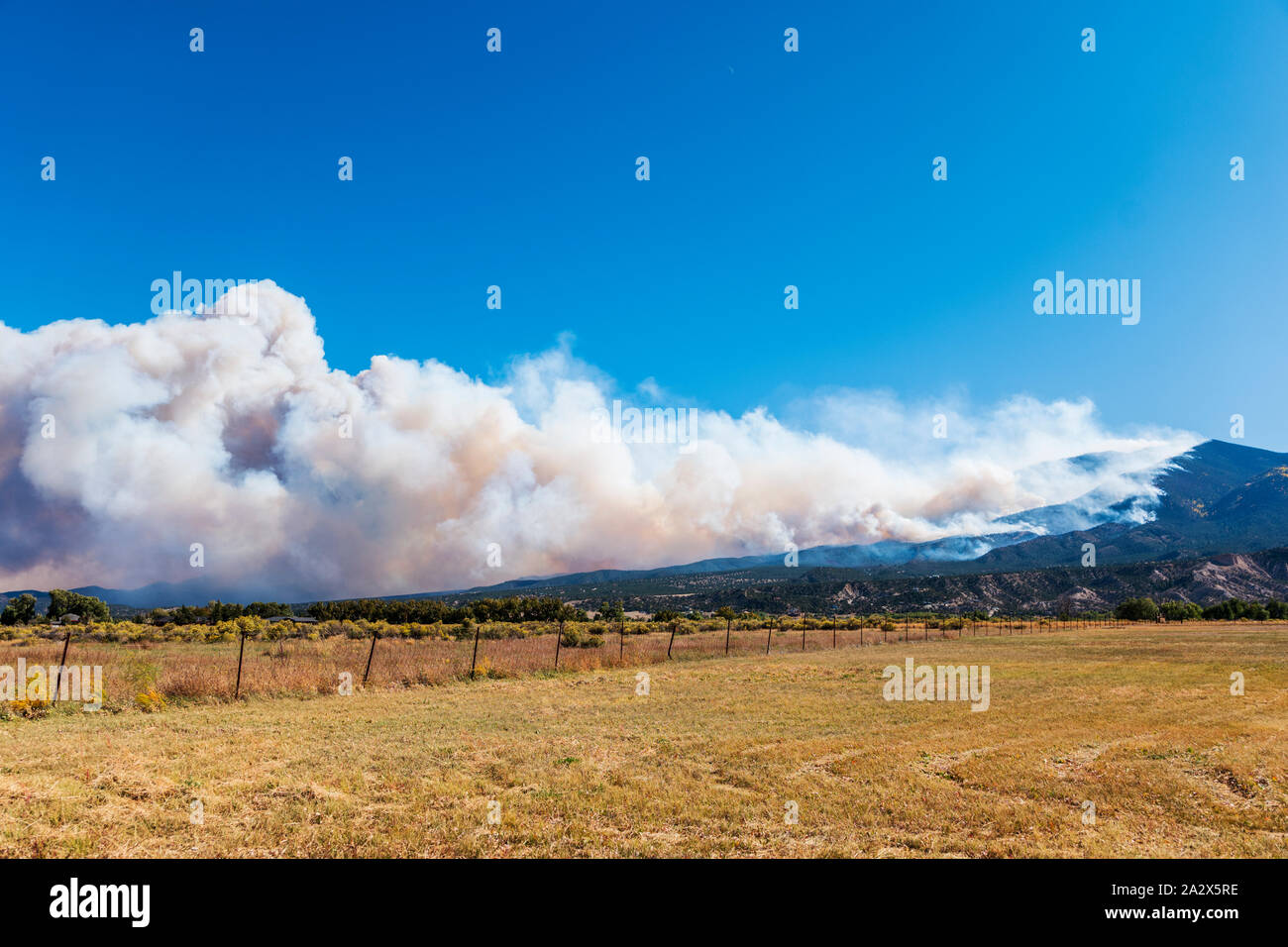 Decker incendie de forêt sur la montagne méthodiste ; Arkansas River Valley, Colorado ; USA ; Salida Banque D'Images