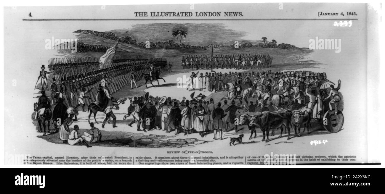 Revue des troupes du Texas Banque D'Images