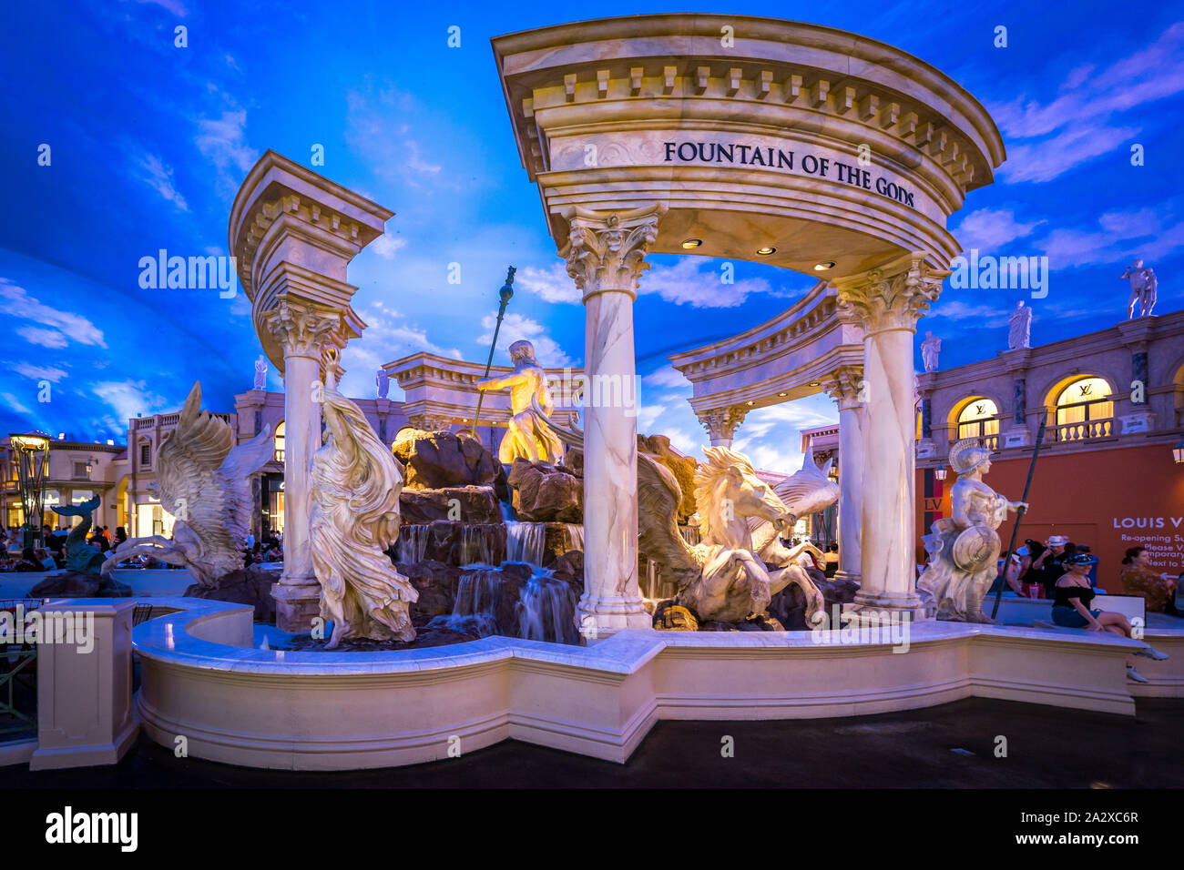Las Vegas, Nevada, USA - Fontaine des Dieux installer à l'intérieur du Caesars Palace casino Banque D'Images