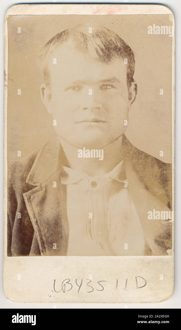 Robert LeRoy Parker, alias Butch Cassidy, tête-et-épaules portrait Banque D'Images