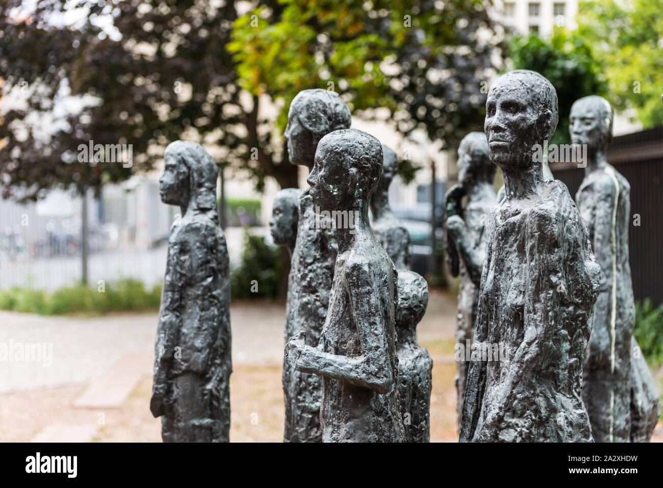 Le monument juif à l'extérieur du cimetière juif de Berlin, Allemagne Banque D'Images
