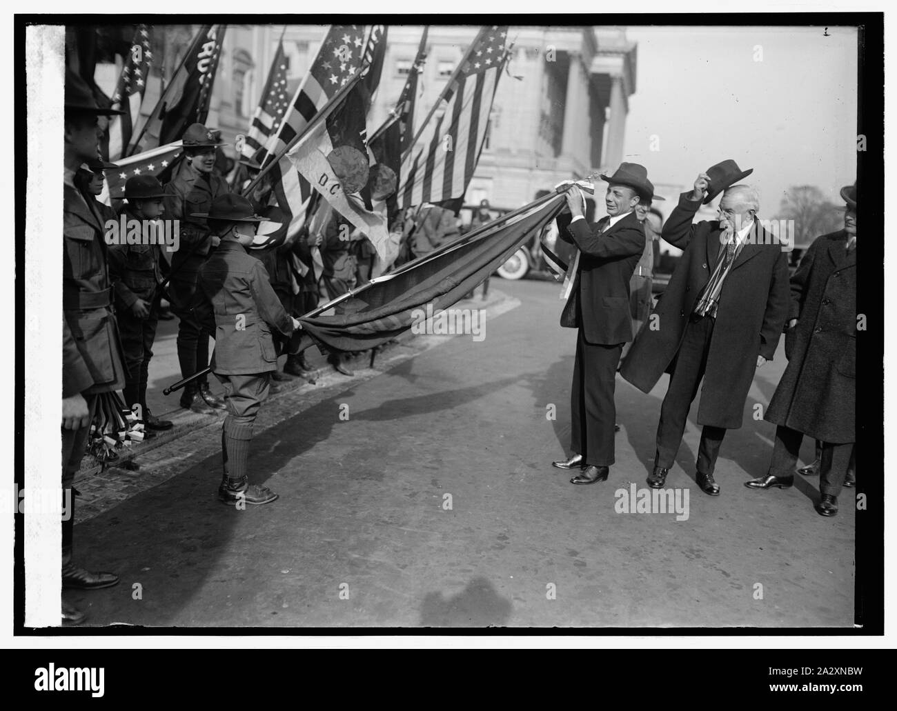 Adressage Roosevelt Boy Scouts, 12/8/23 Banque D'Images