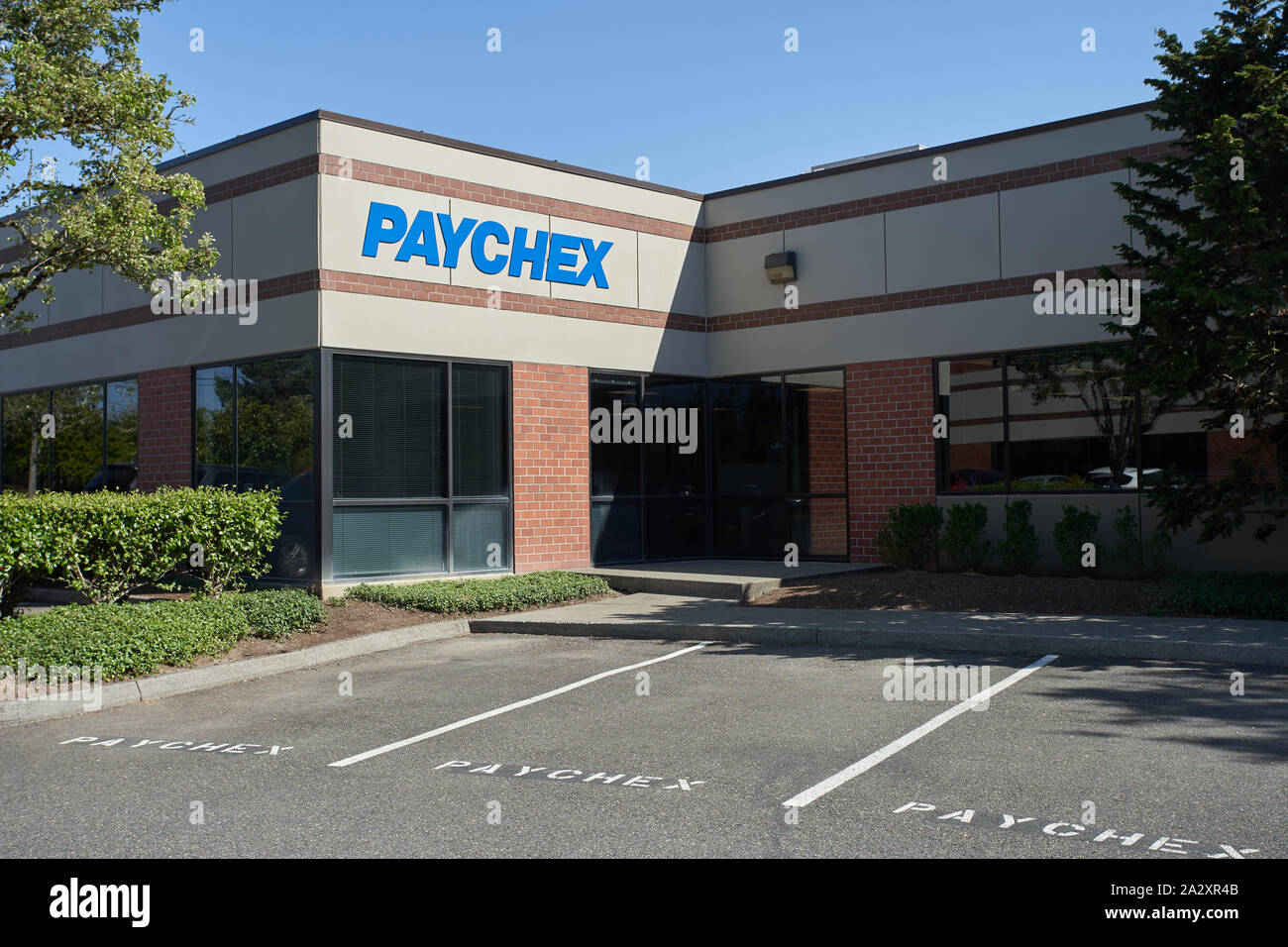 Bureau DE PAYCHEX à Beaverton, Oregon, le vendredi 8 mai 2019. Paychex est un fournisseur américain de services de paie, de ressources humaines, d'avantages sociaux. Banque D'Images