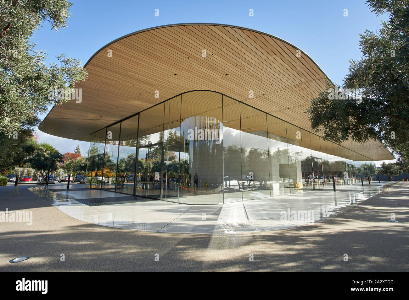 Cupertino, Californie - 29 Nov 2018 : Apple Park Visitor Centre. Banque D'Images