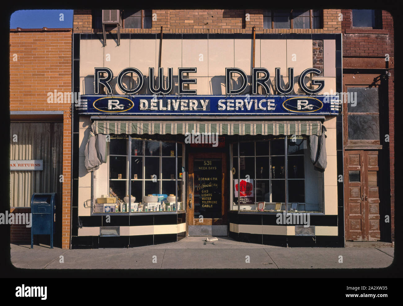 Rowe, drogues, rue Church, Ottumwa, Iowa Banque D'Images