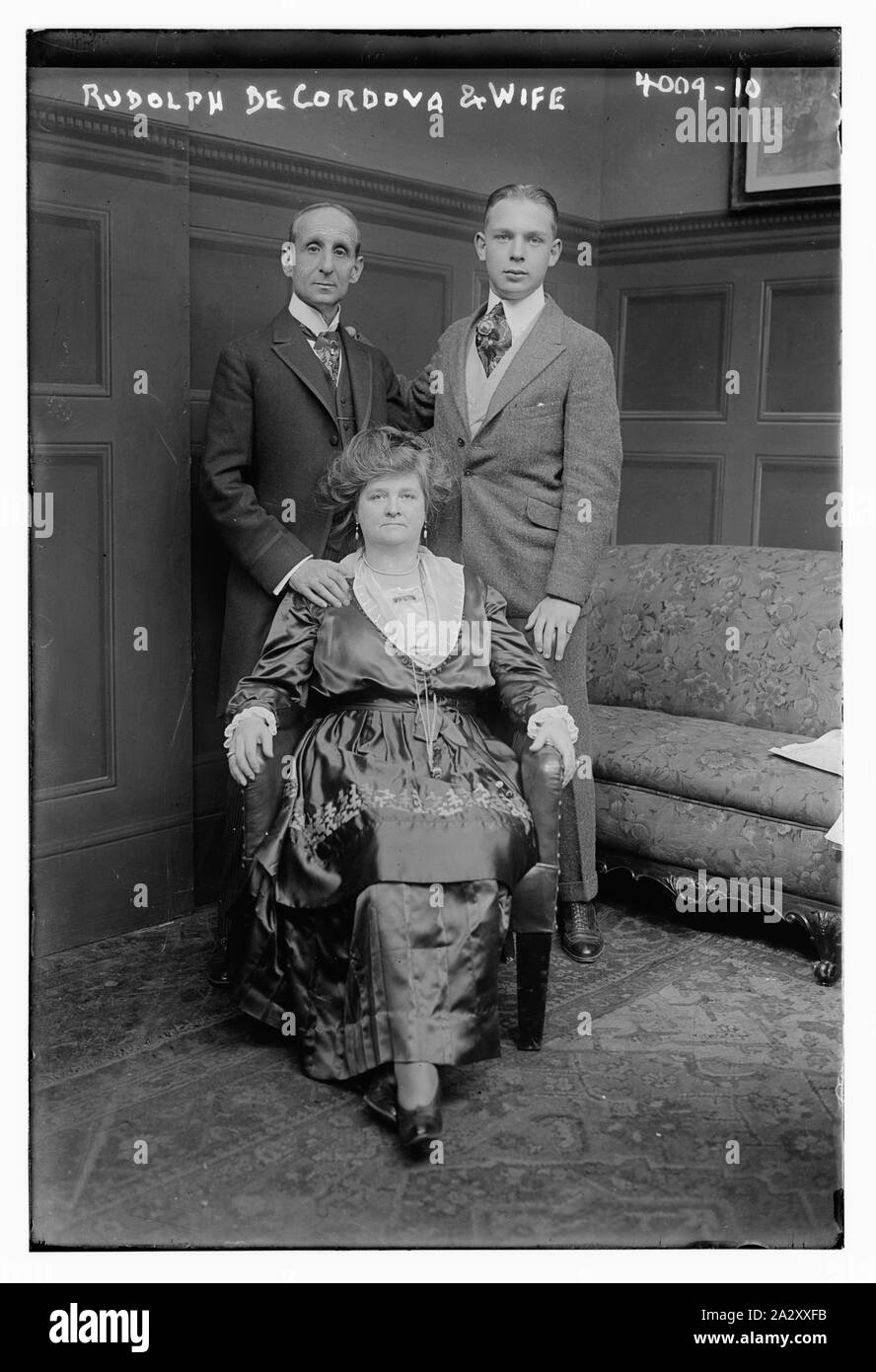 Rudolph de Cordova & femme Banque D'Images