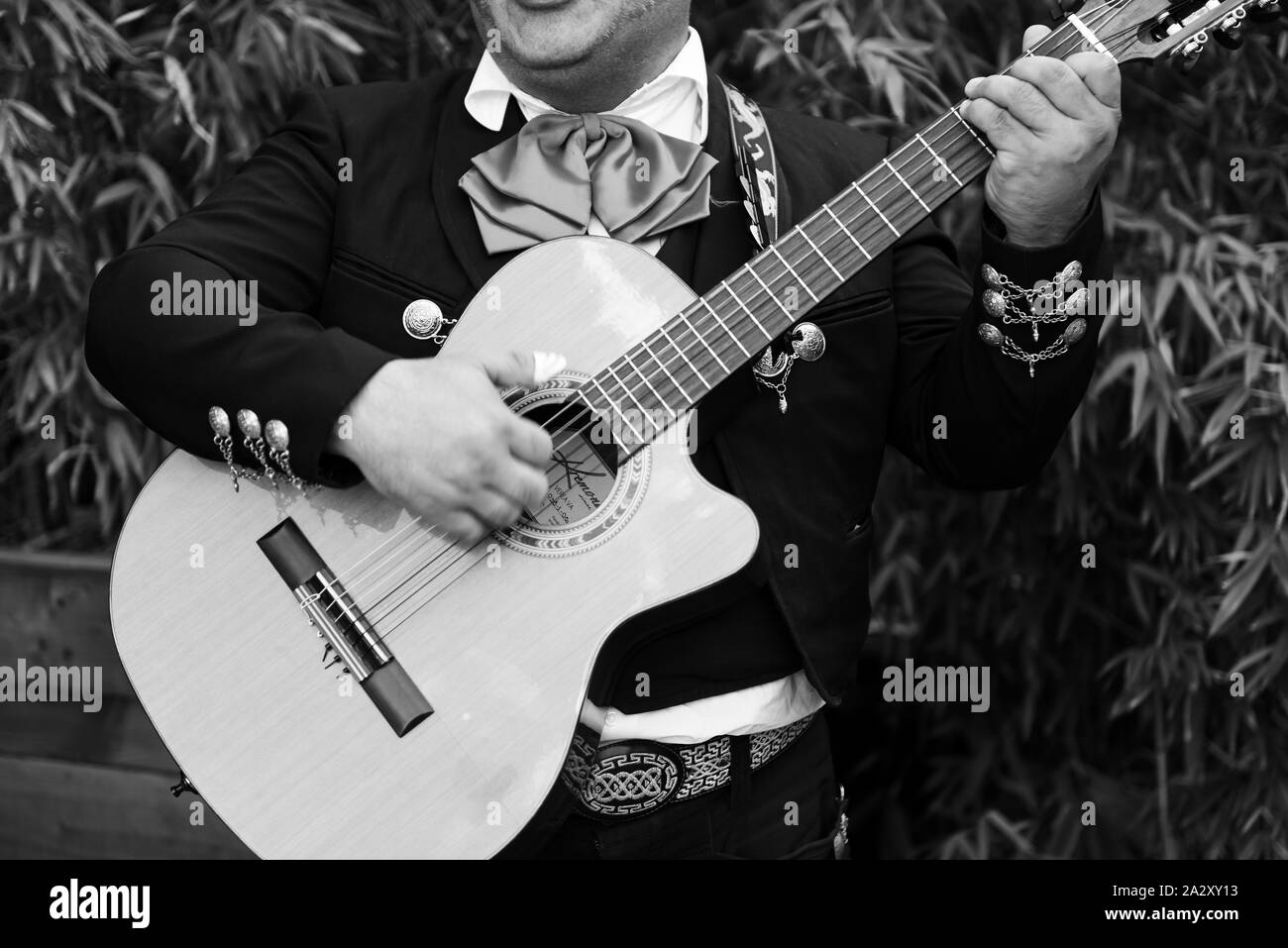 Musicien Chanteur mexicain Mariachi traditionnel Banque D'Images