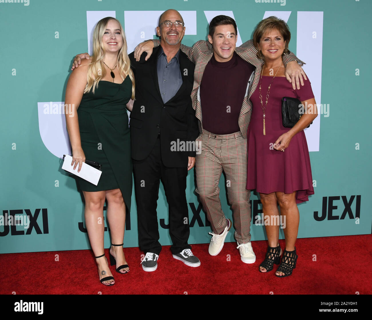 3 octobre 2019, Westwood, Californie, États-Unis : 03 octobre 2019 - Westwood, Californie - Adam Devine. Première de ''Jexi'' Los Angeles au Fox Bruin Theater. Crédit photo : Birdie Thompson/AdMedia Banque D'Images