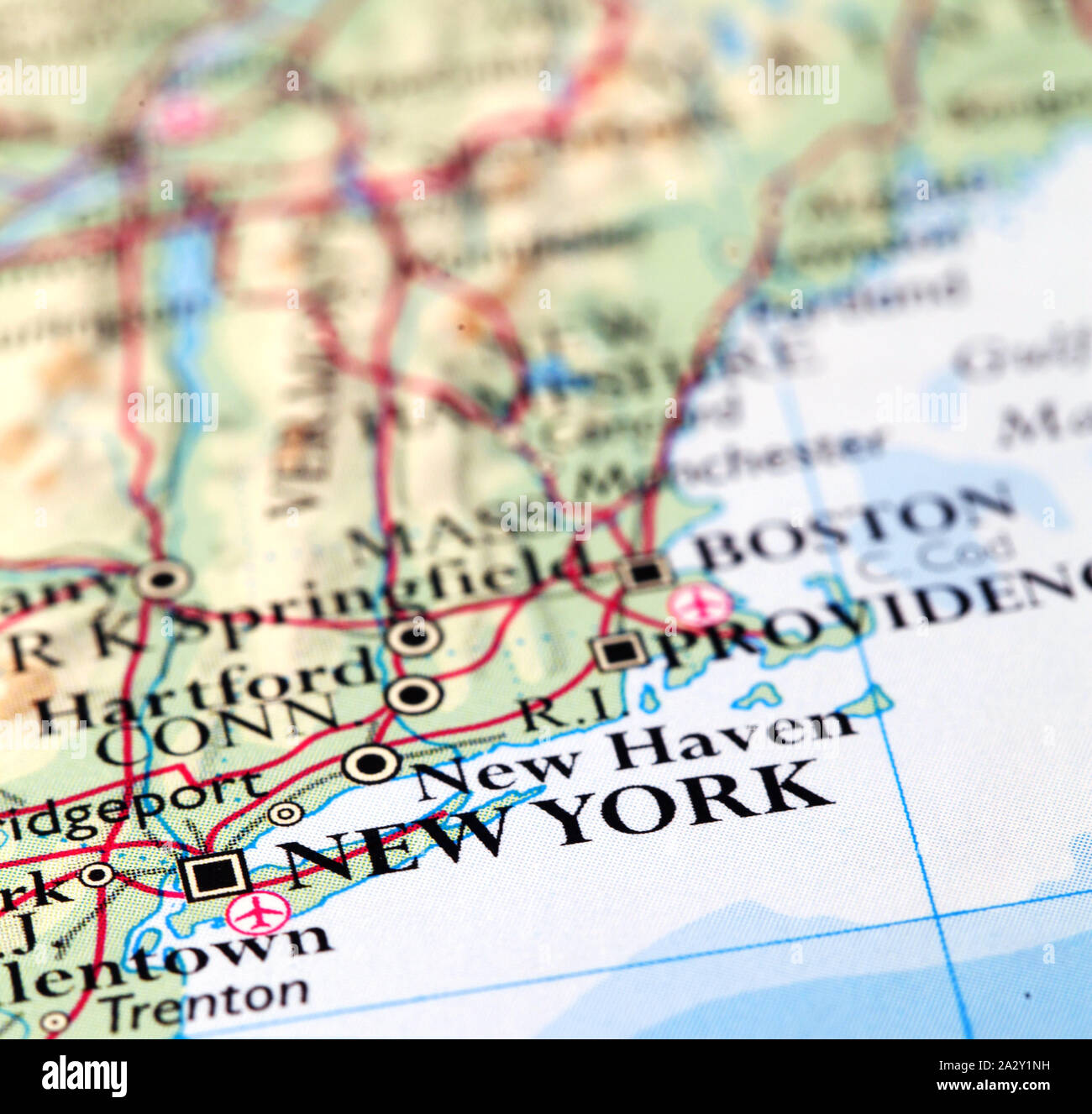 New york sur la carte du monde Banque de photographies et d’images à ...