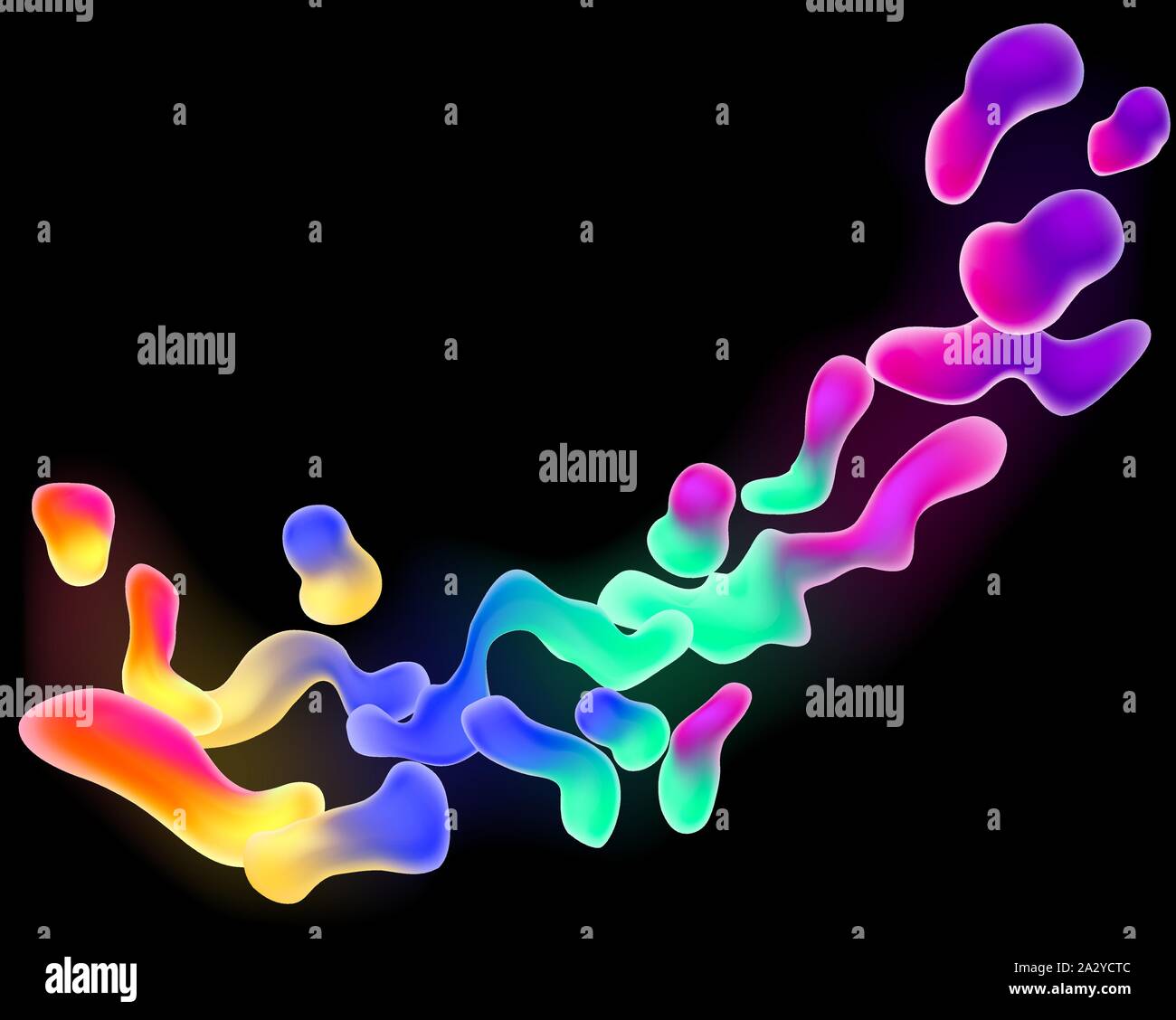 Neon Rainbow Color Lava Abstract Background Illustration de Vecteur