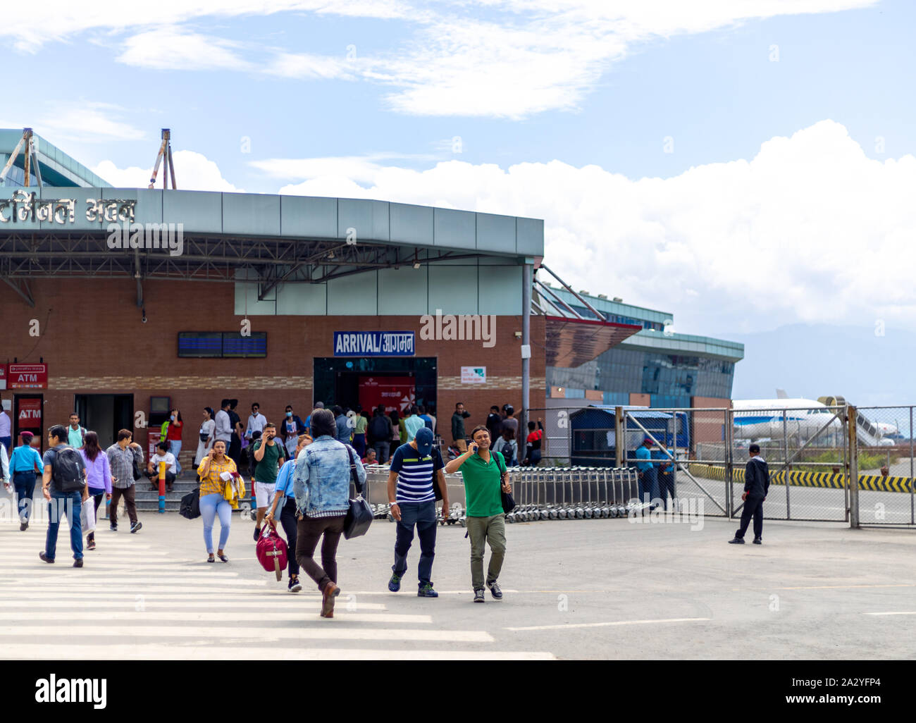 L'aéroport international de Tribhuvan à Katmandou, au Népal. Banque D'Images