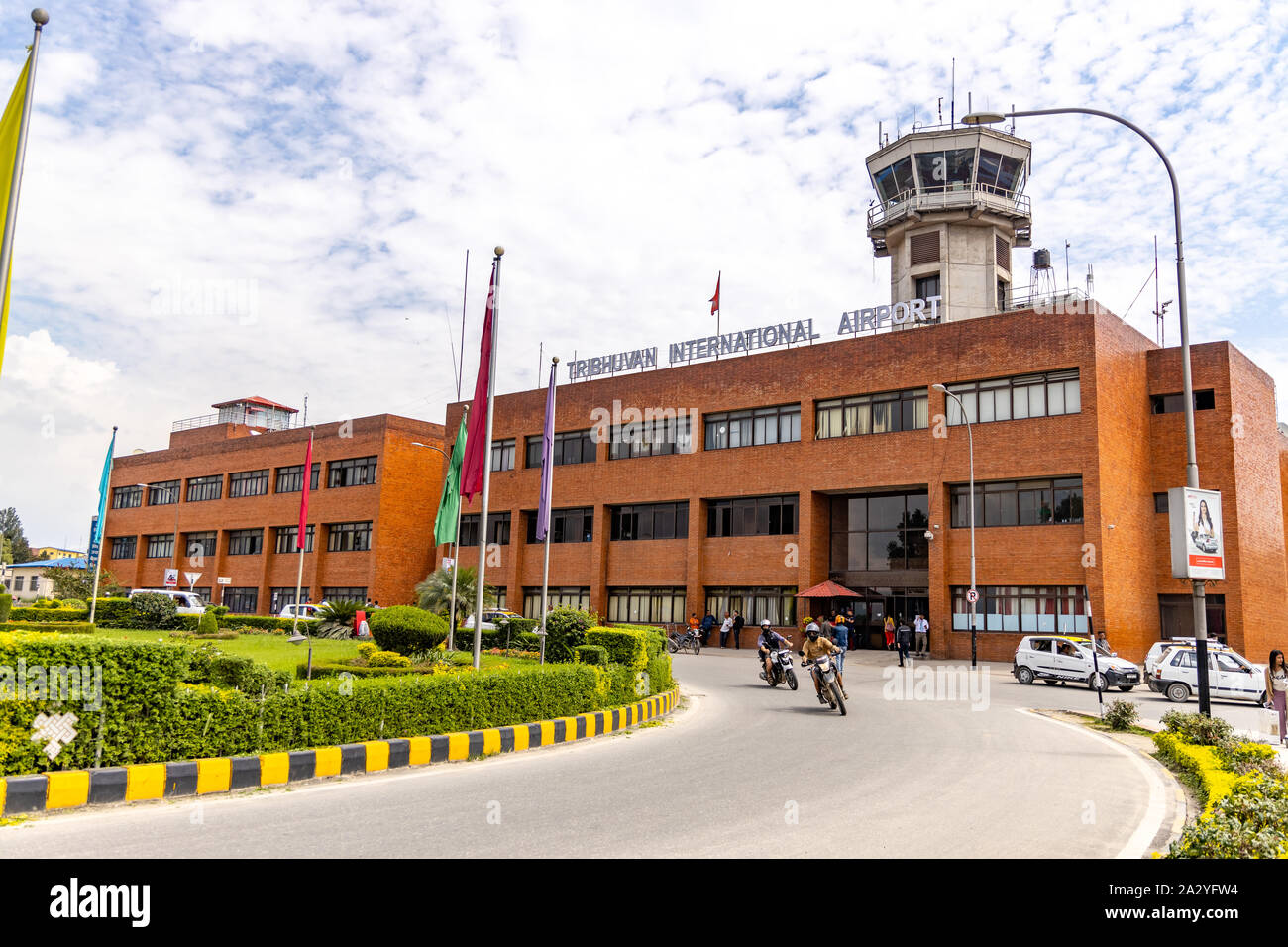 L'aéroport international de Tribhuvan à Katmandou, au Népal. Banque D'Images
