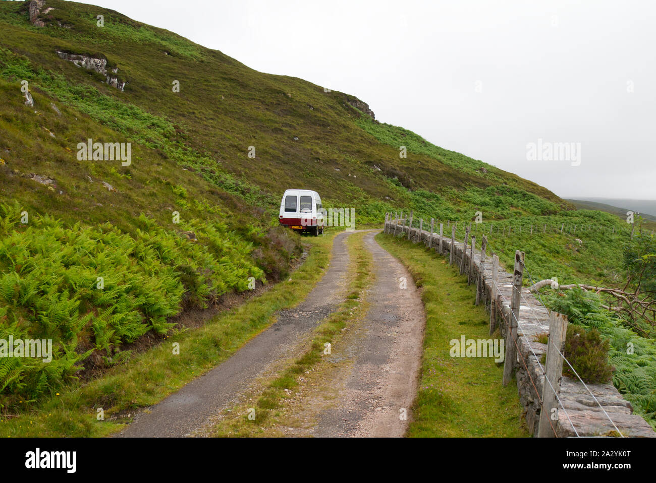 Minibus à Cape Wrath, Sutherland Banque D'Images